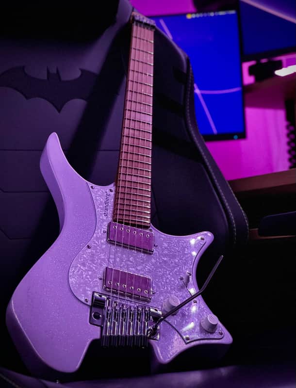 Strandberg Guitars Classic 6 w/ flame maple neck - Lilac Sparkle Gloss image 1