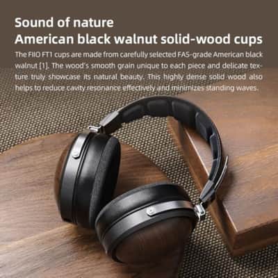 FiiO FT1 Over-Ear Closed-Back Headphones (American Black Walnut) image 3