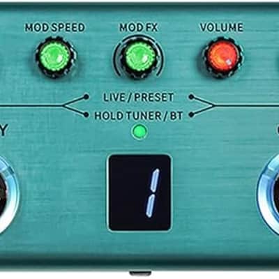 TANK-G Multi-effects Guitar Pedal, 36 Presets, Rechargeable Battery, Delay, Reverb, Modulation, Preamp, Darkgreen image 1