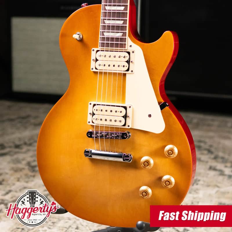 Gibson Les Paul Studio Double Trouble Electric Guitar - Dirty Lemon Burst/Cherry Back with Gig Bag image 1
