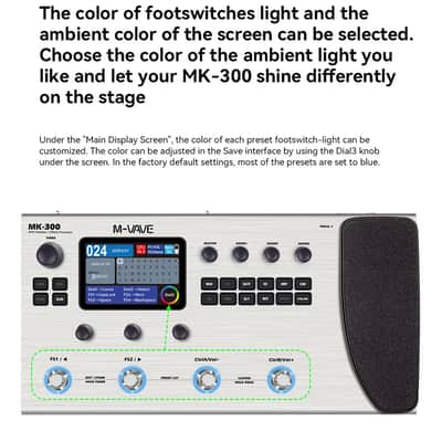 M-vave MK-300 Guitar Multi-Effect Processor | ANN Neural Modeling 120AMP/360FX | 10h Battery+300s Looper+128 Drum MIDI DAW,price include the import duty to US buyer image 2