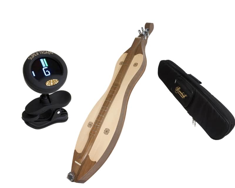 Dulcimer Package Includes: Roosebeck Grace Mountain Dulcimer 4-String Vaulted Spruce Knotwork, Waln image 1