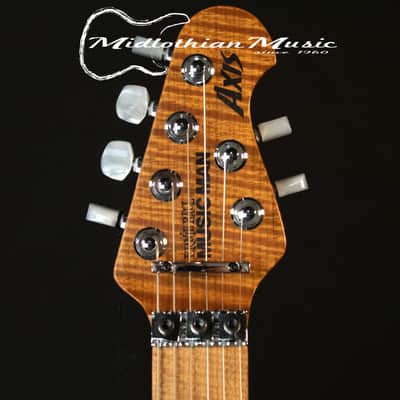 Ernie Ball Music Man Axis - 6-String Guitar - Roasted Amber Flame Gloss Finish w/Case image 4