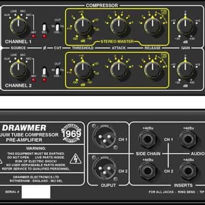 Drawmer 1969 Mercenary Edition Preamp Compressor 2000s - Black image 1