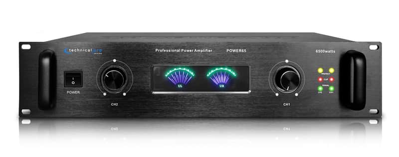 Technical Pro POWER65 6,500 Watt 2 Channel 2U Professional Power Amplifier Amp image 1