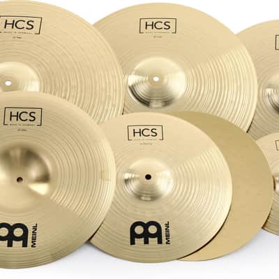 Meinl Cymbals HCS Super Set - 10/14/16/16/18/20 inch  Bundle with Evans EC2 Clear 3-piece Tom Pack - 10/12/16 inch image 2