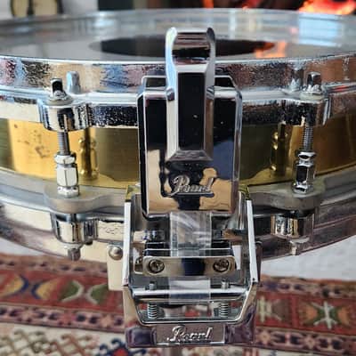 STUDIO SALE! Pearl B914-P (14x3.5) Brass Piccolo Free Floating Snare 1987 Taiwan image 3