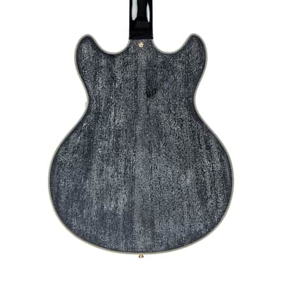 D'Angelico Excel DC Semi-Hollow Electric Guitar Black Dog w/ Gig Bag image 4