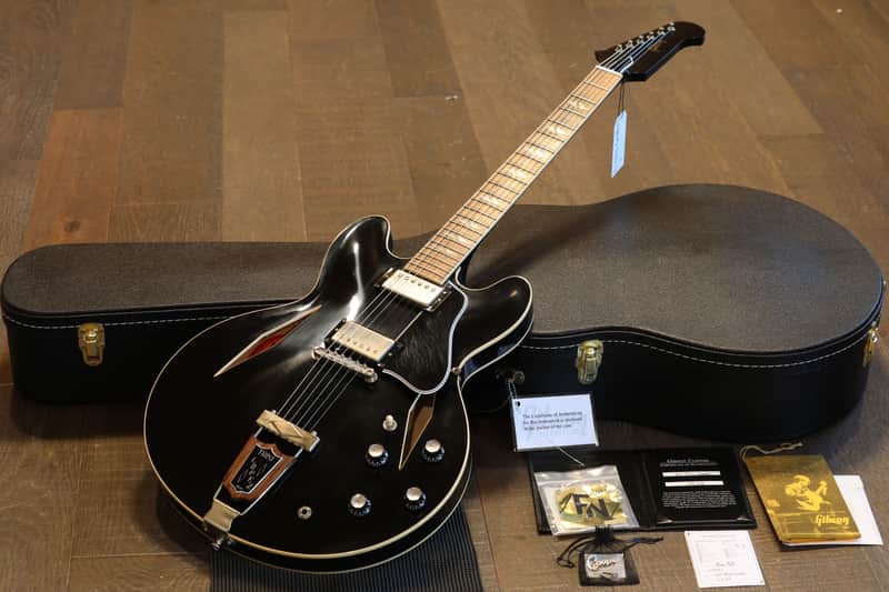 Minty! 2022 Gibson Custom Shop '64 Trini Lopez Semi-Hollow Electric Guitar Black Ebony + COA OHSC image 1