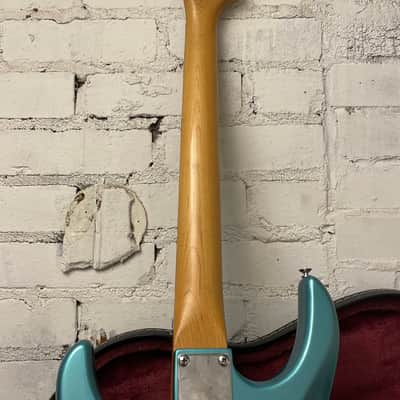Vintage Palmer Strat Style Electric Guitar Metallic Blue w/ Hard Case Fresh Setup image 8
