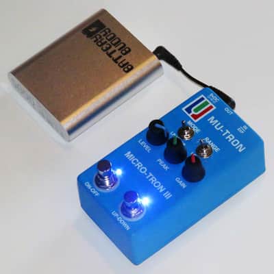 Mu-Tron Micro-Tron III Classic & BatteryBuddy bundle 2017 Electric Blue Mu-FX image 2