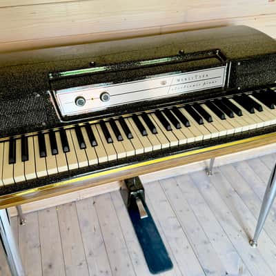 Wurlitzer 200A Electric piano,  rerfurbised in custom black and gold sparkle image 4