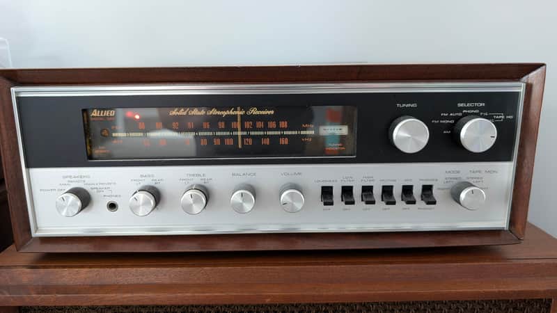 Vintage Allied 395 Stereo Receiver (Pioneer 1500 TW Clone) - LEDs, Recapped Power Supply, 50 WPC image 1