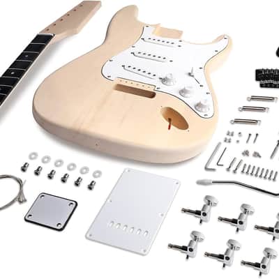 DIY Electric Guitar Kit Beginner Kits 6 String Right Handed with Basswood Body Maple Neck image 3