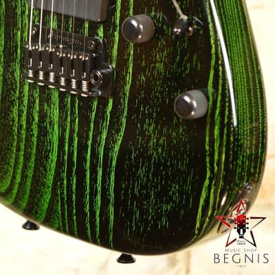 TOM ANDERSON Pro Am HS - Swamp Ash Body & Reverse Headstock - Black with Green Dog Hair image 14