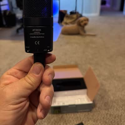 Audio-Technica AT2035 Large Diaphragm Cardioid Condenser Microphone 2010s - Black image 5