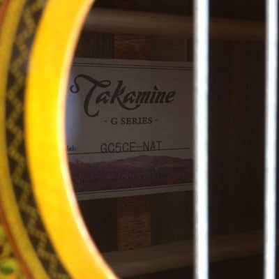Takamine GC5CE NAT G Series Classical Nylon String Cutaway Acoustic/Electric Guitar 2010s Natural Gloss image 4