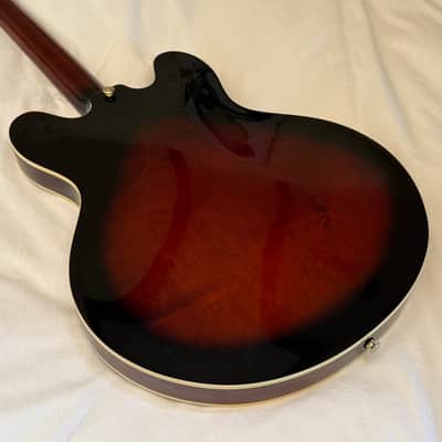 Vintage 1998 Epiphone Dot Deluxe - Made in Korea (MIK) - Cinnamon Burst (VSB) - Free Pro Setup image 10