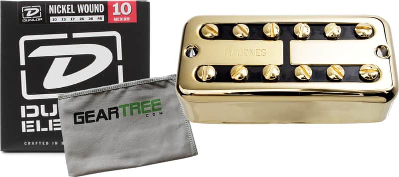 TV Jones TV Classic Plus Universal Mount Gold Bridge Pickup Bundle w/Strings and Cloth Bild 1