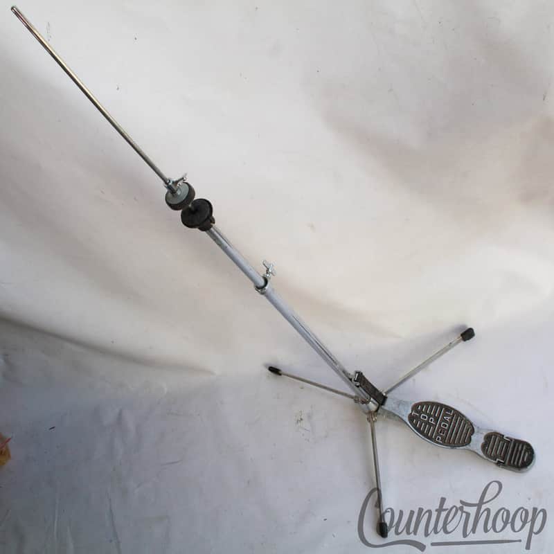 Pearl Hi-Hats Cymbals Stand Made In Japan Vintage 60s "Top Pedal"MIJ Stencil Set image 1