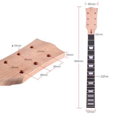 22 Frets Mahogany Neck Rosewood Fretboard Fingerboard for Gibson LP Style Electric Guitar image 7