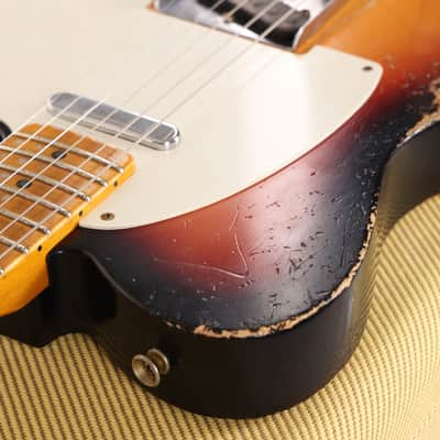 Fender Custom Shop 1955 Telecaster Masterbuilt Andy Hicks Heavy Relic 2-Tone Sunburst image 7