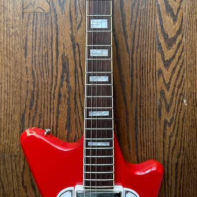RARE! 1964 Airline “JB Hutto” Wood Body Jack White / Jetsons Guitar (Supro Valco) w/ OHSC image 6