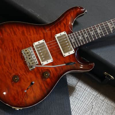 2011 PRS Custom 24 Quilt 10 Top Electric Guitar Dark Cherry Burst + OHSC image 2