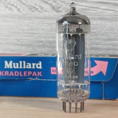 Very rare 1971 NOS NIB La Radiotechnique EZ80 6v4 MULLARD label super strong perfect balanced best rectifier for Vox AC4 image 3