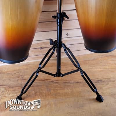 LP City Oak Conga Set with Double Stand - 10", 11" - Vintage Sunburst image 5