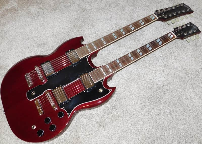 Gibson EDS-1275 Double Neck Electric Guitar 1995 Vintage Cherry image 1