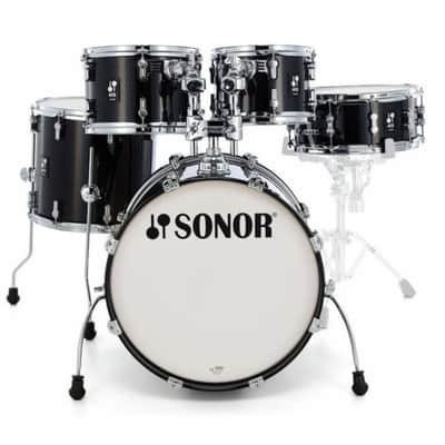 Drum Kit Sonor AQ2 Series 7ply Maple Studio, Transparent Stain Black image 3