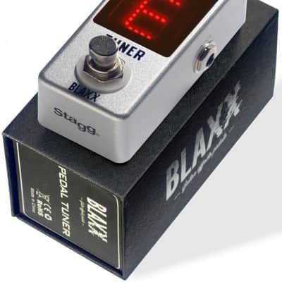Blaxx by Stagg Auto-Chromatic Mini Pedal Tuner for Guitar, Bass, and More image 1