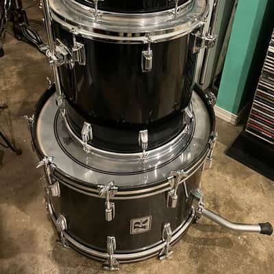 Rogers Big R 13, 16, 22 Londoner 70s black drum set image 2