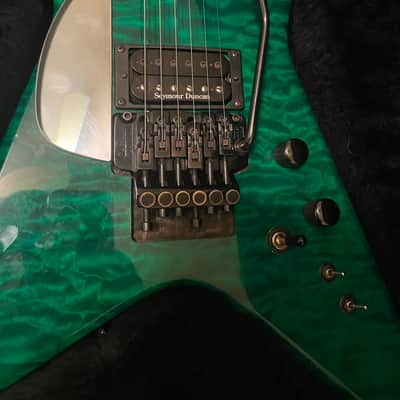 Carvin X220 USA 1992 - Green Flame Top image 3