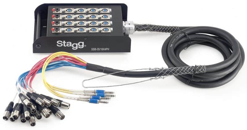 Stagg Stagebox 16 XLR F/4 Jack M-5M 16' Drop Box Stage Snake Ssb-05/16x4ph image 1
