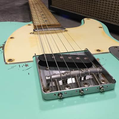 USA Relic Tele Style Electric Guitar Road Worn Surf Green by Nate's Relic Guitars image 2