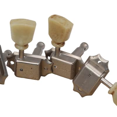 Kluson® 3/3by side Gibson style AGED Ltd.Edt. VTR Tuners Single Line/Single Ring Nickel image 2