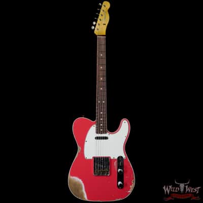 Fender Custom Shop 1962 Telecaster Custom Rosewood Slab Board Hand-Wound Pickups Heavy Relic Fiesta Red image 3
