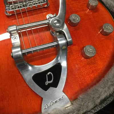 DeArmond Tennessee Orange M77-T with Bigsby & Gretsch Hard Shell Case image 7