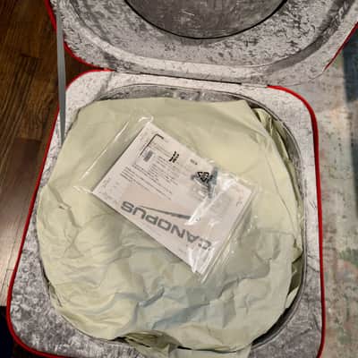2026 Like-New: Canopus hollowed out Zelkova 14x5 snare, with new Japan-only semi-hard Canopus case, extras image 19