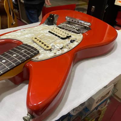 1996 Fender Japan Kurt Cobain JT-95 Jag-Stang - Fiesta Red Electric Guitar image 10