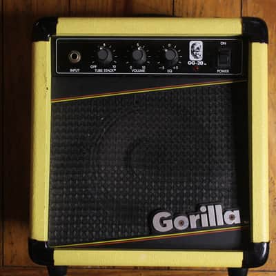 RARE Vintage 1980s Gorilla GG20 Electric Guitar Practice Amp YELLOW image 1