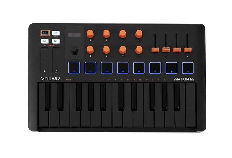 Arturia MiniLab 3 25 Slim-key Controller - Orange image 1