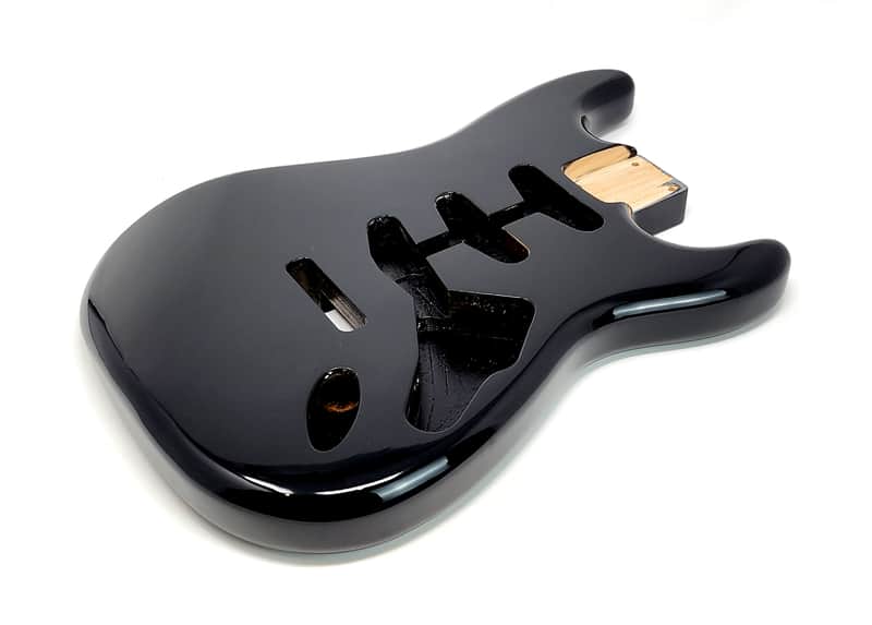 Brio Replacement BODY for Fender Stratocaster Strat, Roasted Ash-Black image 1