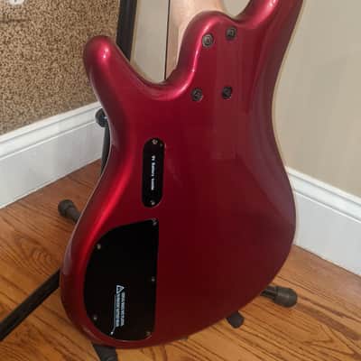 2004 Ibanez  SR300 DXF SoundGear Fretless - 4 String Bass Guitar 2004 Candy Apple Red image 4