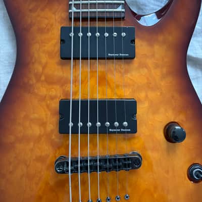 Jackson SLATTMGXQ3-7 Quilt Top Soloist 7 String Electric Guitar (Tobacco Burst) image 3