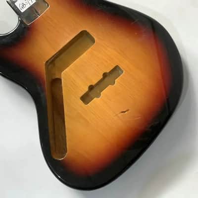 Tobacco Burst 4 String Lefty Jazz Bass Style Body image 3