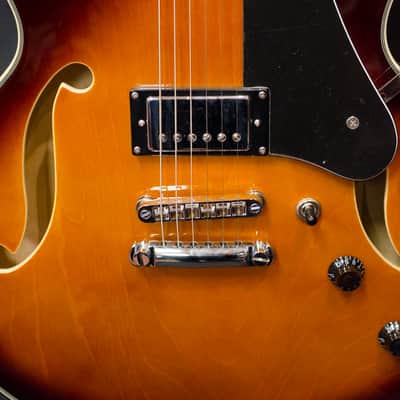 NEW 2018 Prestige Musician Pro DC VB Vintage Burst Semi Hollow Electric Guitar w/ Hard Case image 9