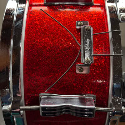 Ludwig Jazzfest 1963 - 5x14 Red Sparkle snare drum image 13